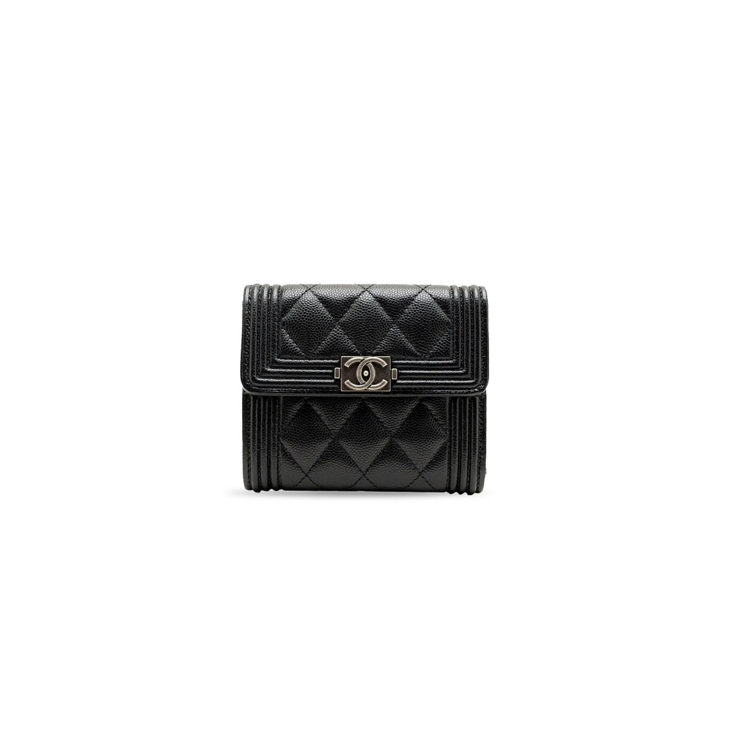 CHANEL BOY MEDIUM WALLET BLACK A80734 (11.5*10.5*3cm)